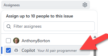 Create issue and assign Copilot coding agent